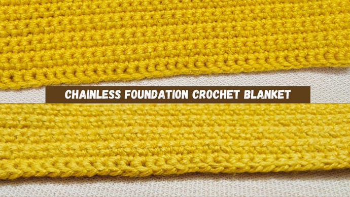Chainless Foundation Crochet Blanket with Single Crochets Chainless Foundation Crochet Blanket with Single Crochets